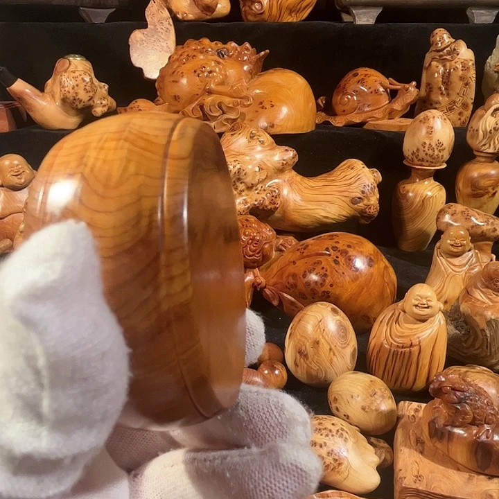 柏木（崖柏）地**人崖柏 手工制作 鼓