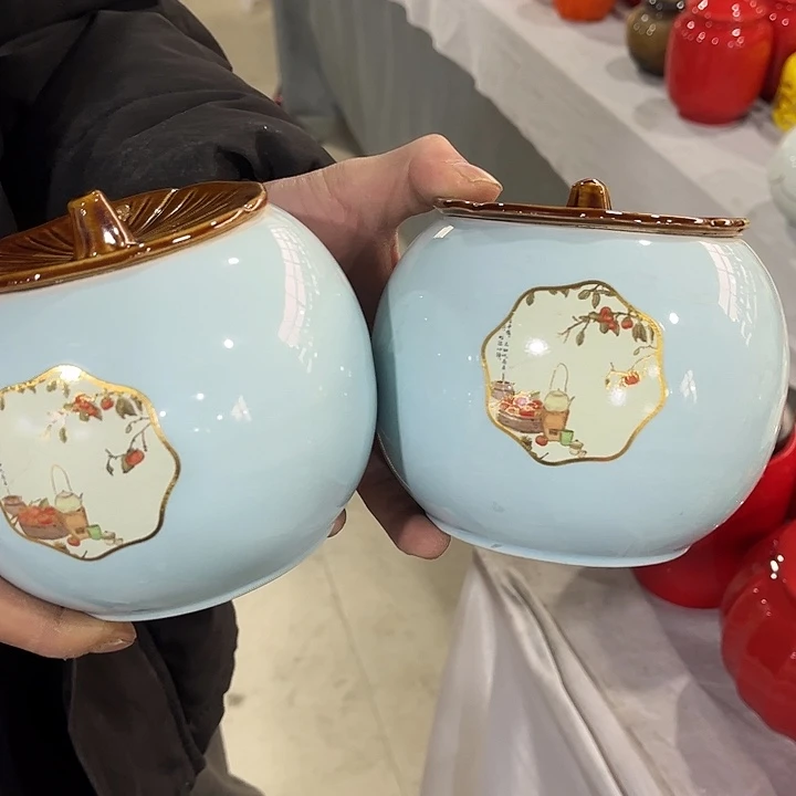 摆件陶瓷茶叶罐密封罐