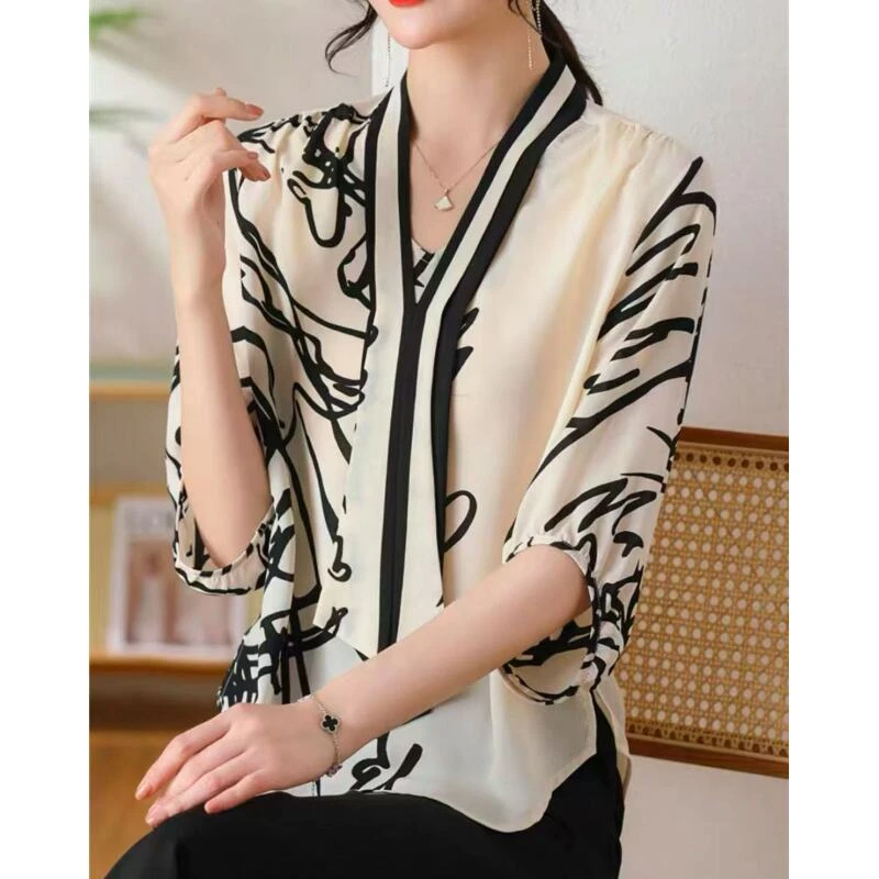 婷婷专享妈妈夏装小衫洋气2025新款中老年人女夏季服休闲上衣A209