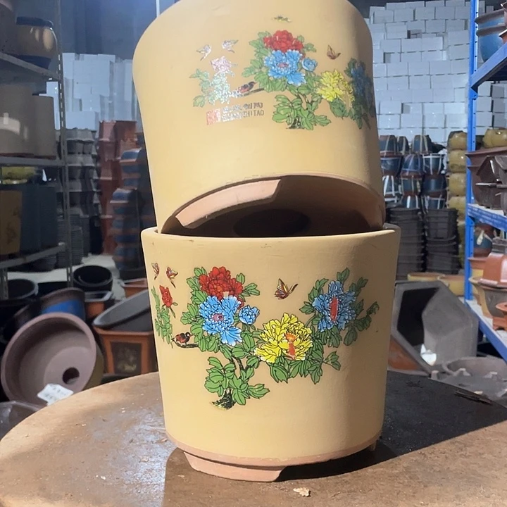 花开富贵大号一对花盆