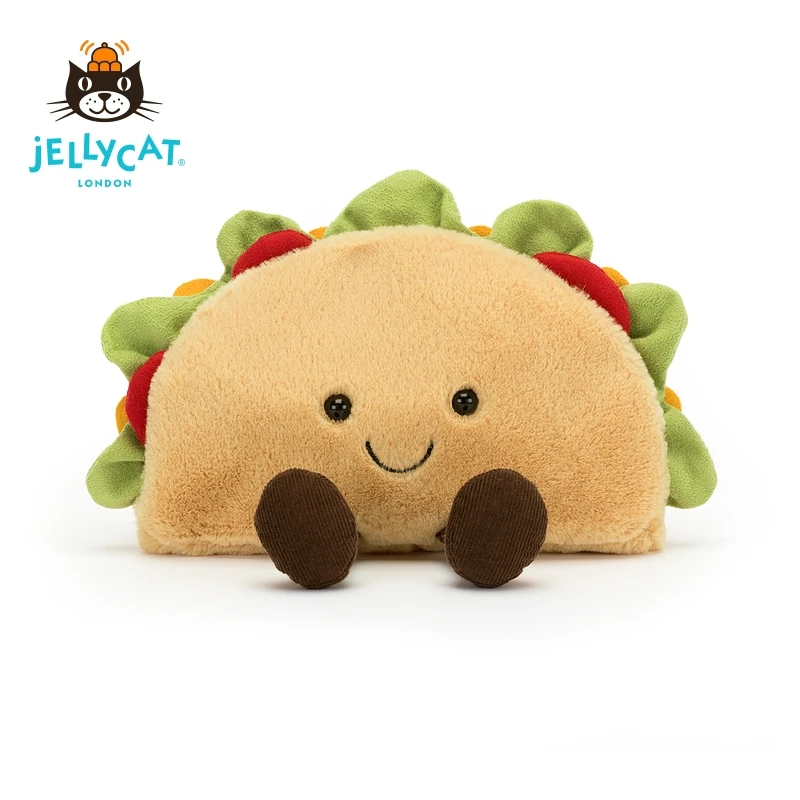 英国Jellycat趣味墨西哥塔可饼毛绒玩具可爱礼品玩偶
