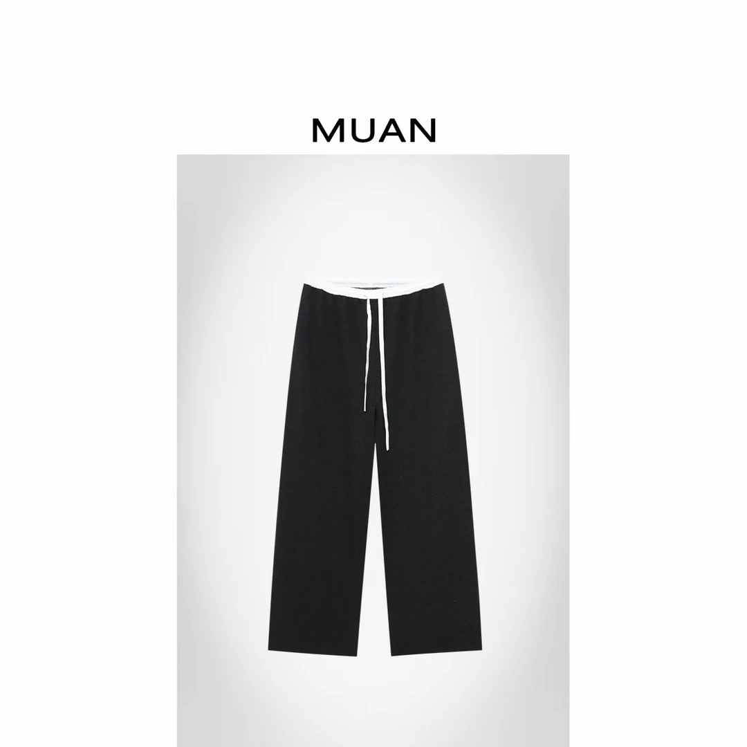 《亚马逊白边裤》加绒版定制 休闲百搭460克复合绒裤女D-MJ-F8386-A