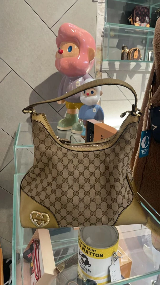 95新 GUCCI/古驰 帝爵奢品/95新/gucci/老花拼皮单肩包