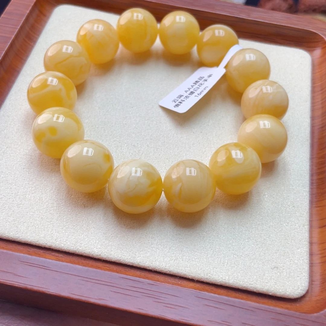 手链琥珀未镶嵌蜜蜡手串36.6克