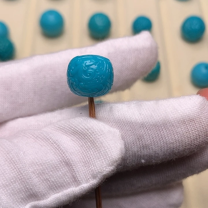 绿松石未镶嵌绿松石龙凤12.4