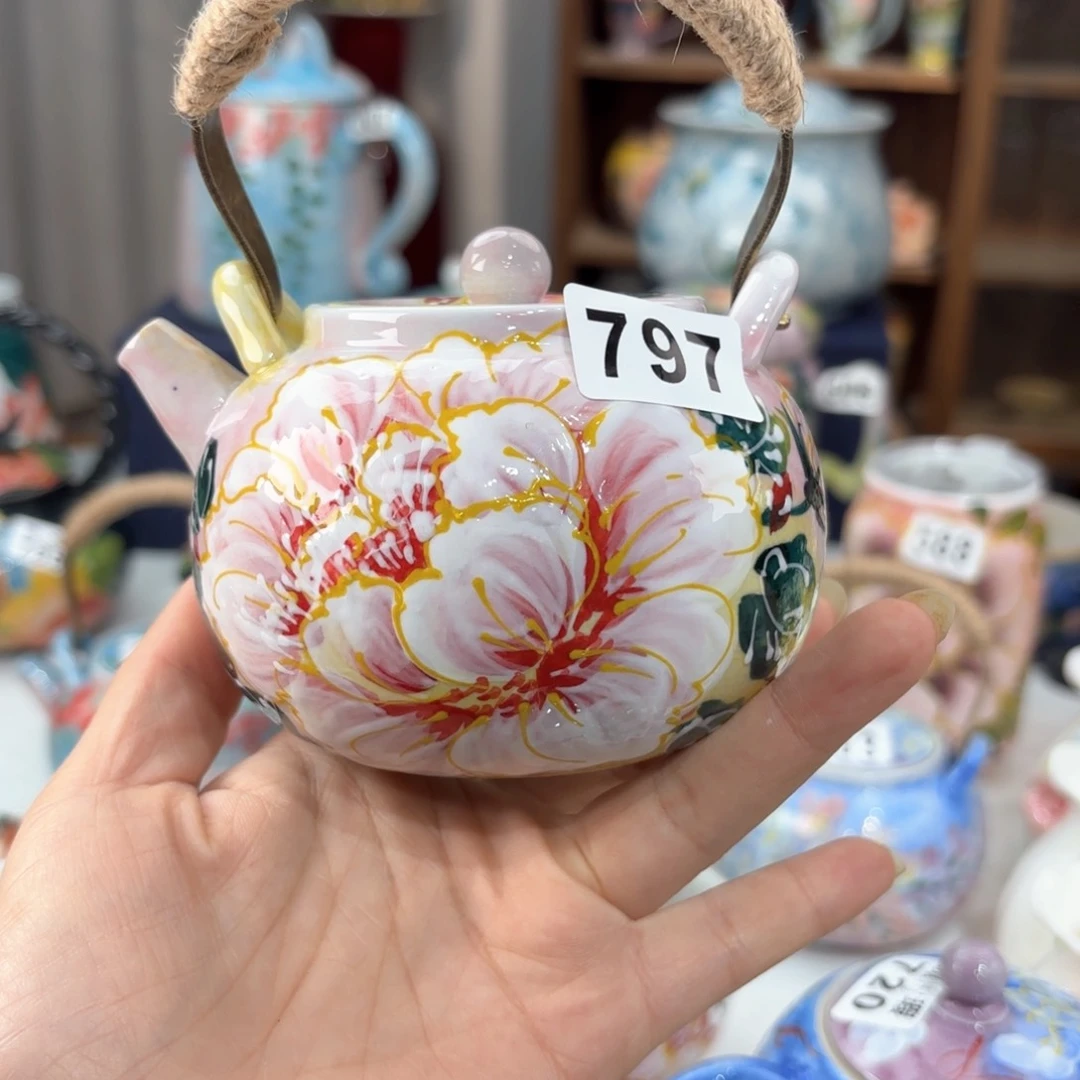 景德镇手绘高温釉下彩陶瓷茶具