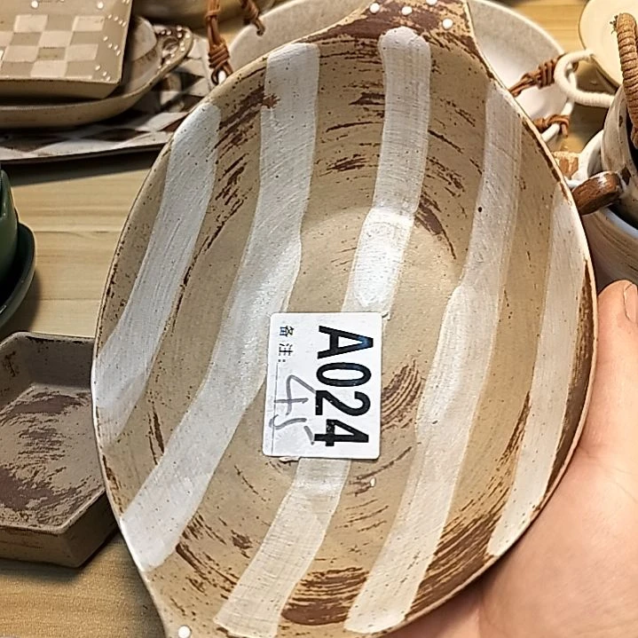 瓷片正品粗陶蛋型碗一个