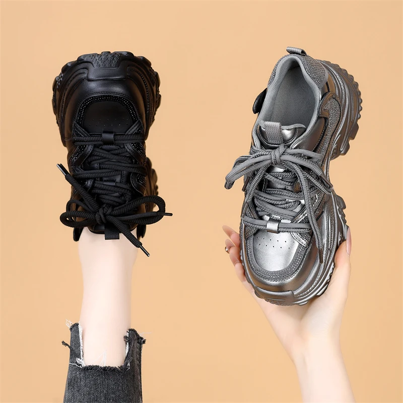 老爹鞋时尚夏季潮鞋透气休闲鞋秋季春季黑色女鞋ins春秋