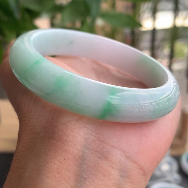 未镶嵌手镯定制翡翠55-56正圈