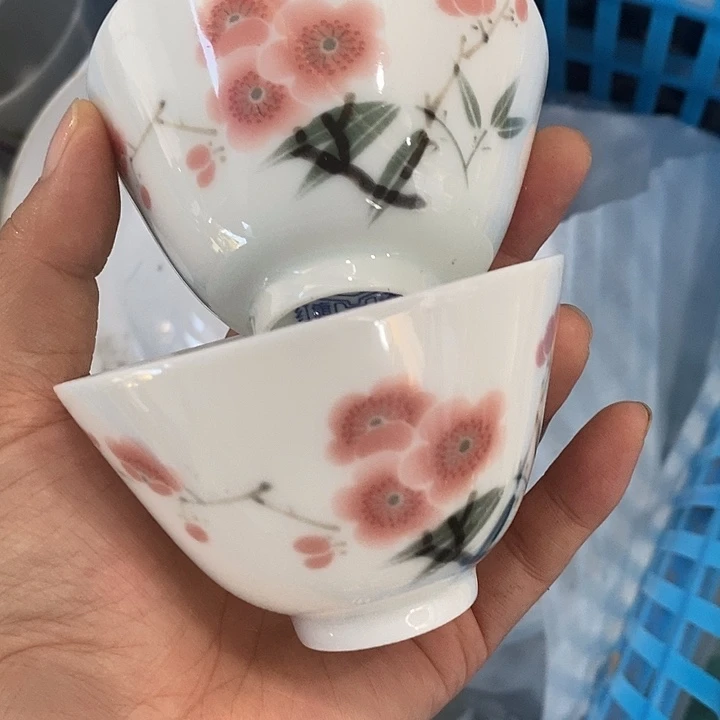 摆件翠竹红梅主人杯