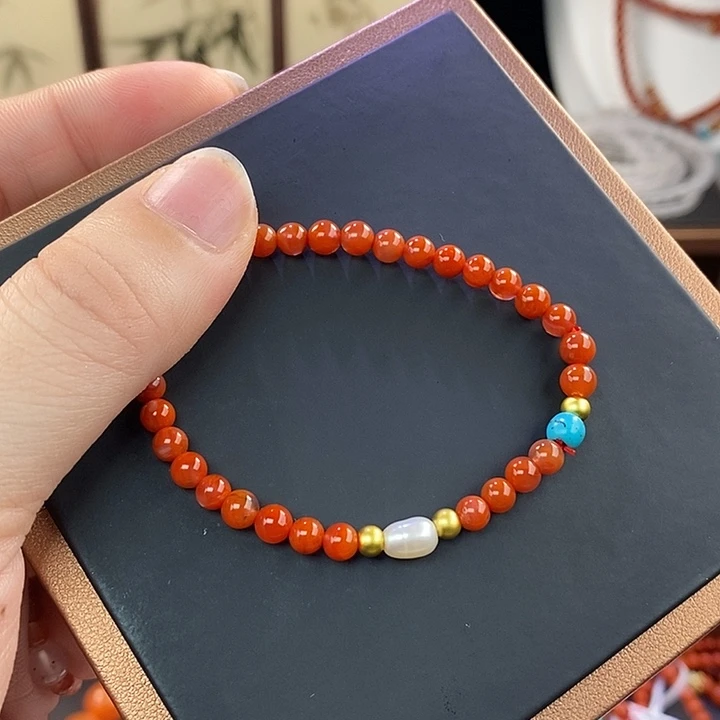 南红玛瑙未镶嵌手链