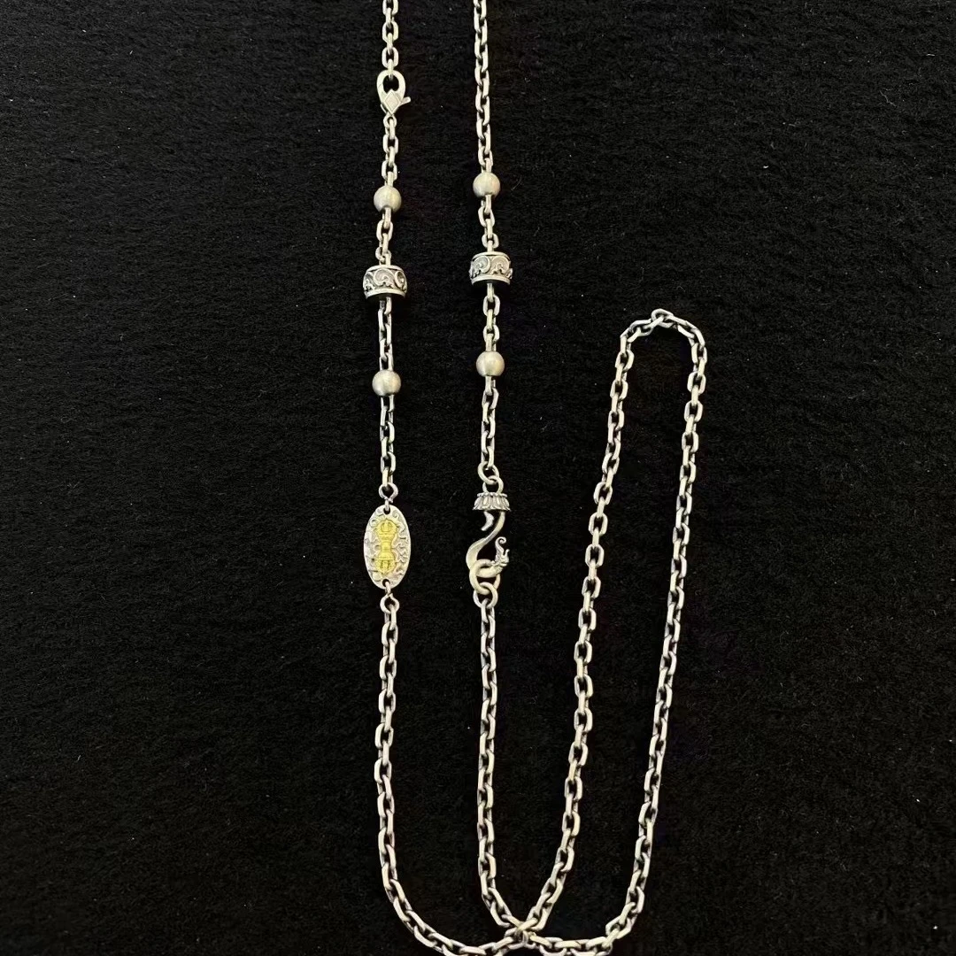 吊坠925银 【传饰圣藏】金刚杵链65cm（无畏困境 身心安稳）