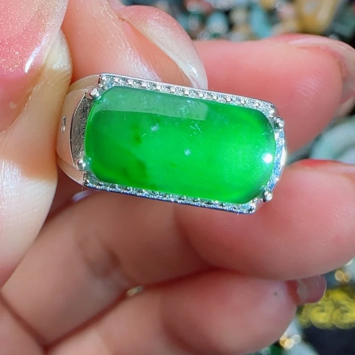 翡翠戒指合金天然A货43