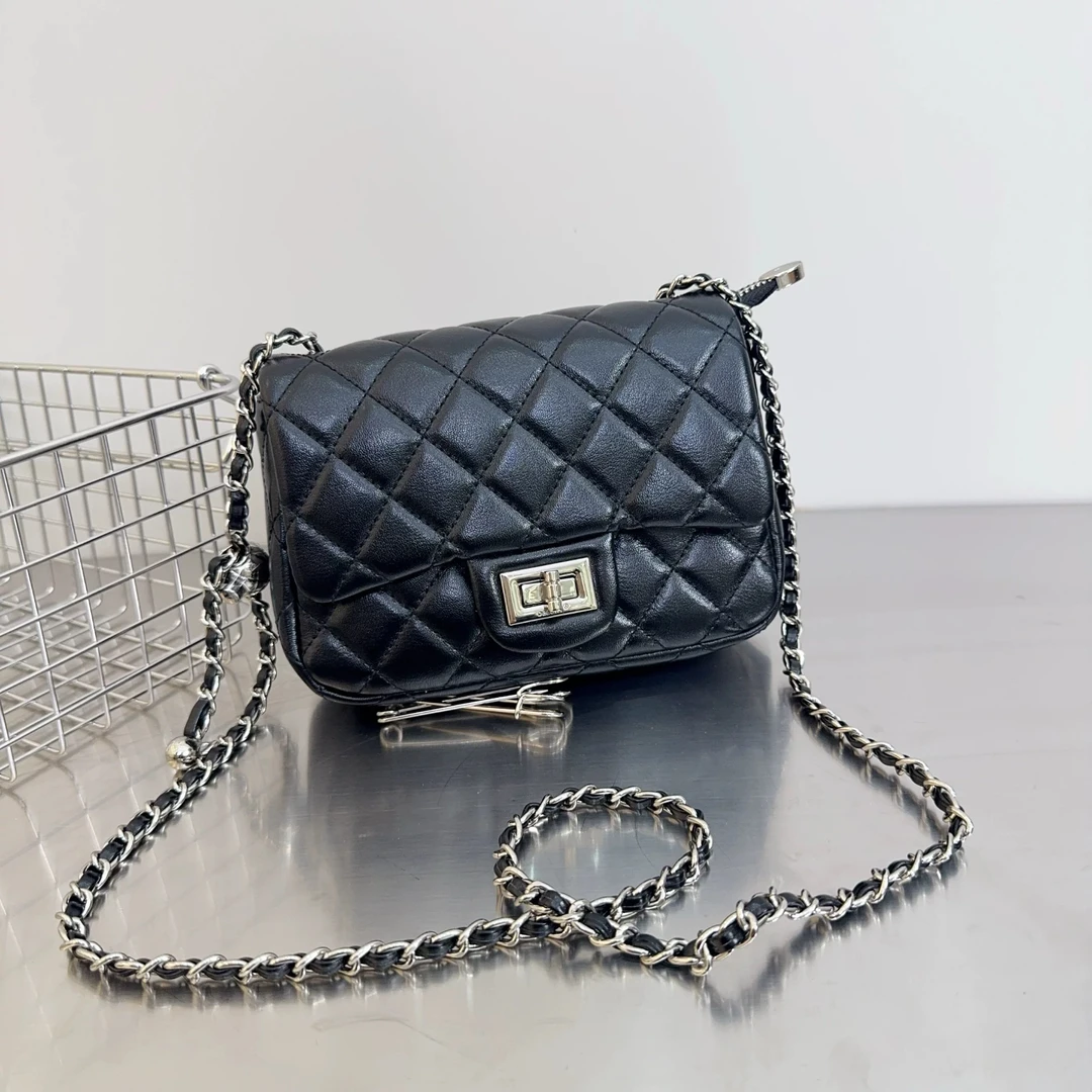 ［七七］小D家潮香风百搭菱格链条女夏新款迷你斜挎小方包方胖子包