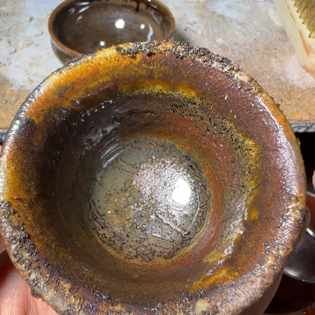 柴烧建盏茶盏茶杯190