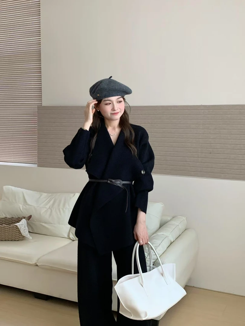 （运补5-6）法式时尚套装秋冬宽松高质感穿搭丁达尔风江南风
