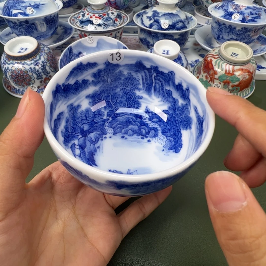 陶瓷景德镇纯手工纯手绘茶具木木13