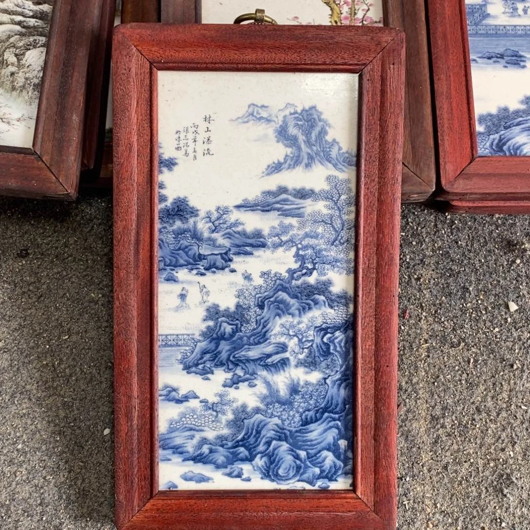 瓷28*16*1景德镇瓷板画柴窑烧制