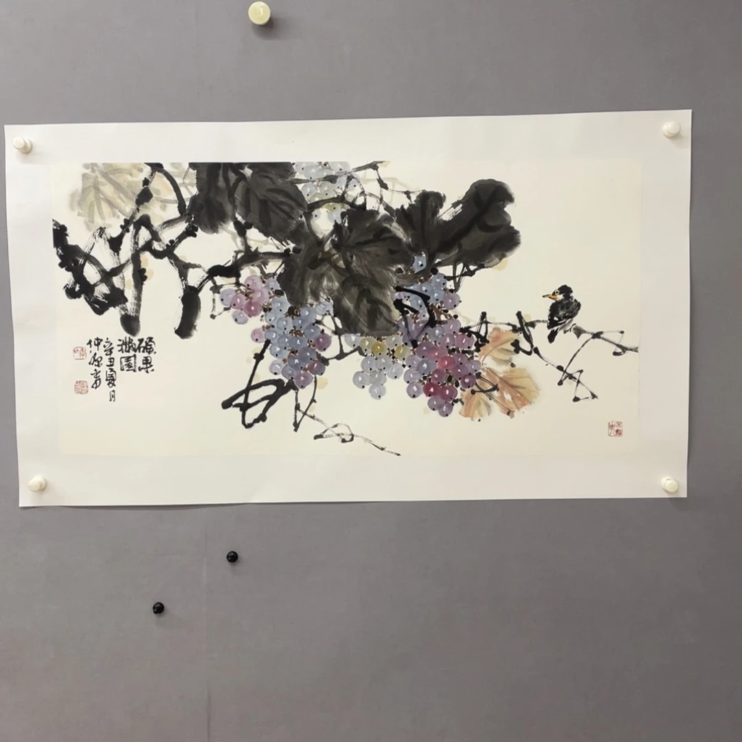 国画艺术家真人手绘