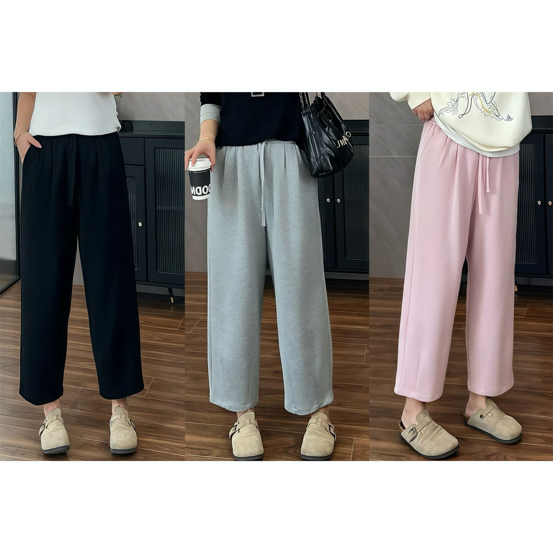 断码捡漏~复古加州 /腔调感高腰宽松休闲萝卜裤8341花契200斤胖mm