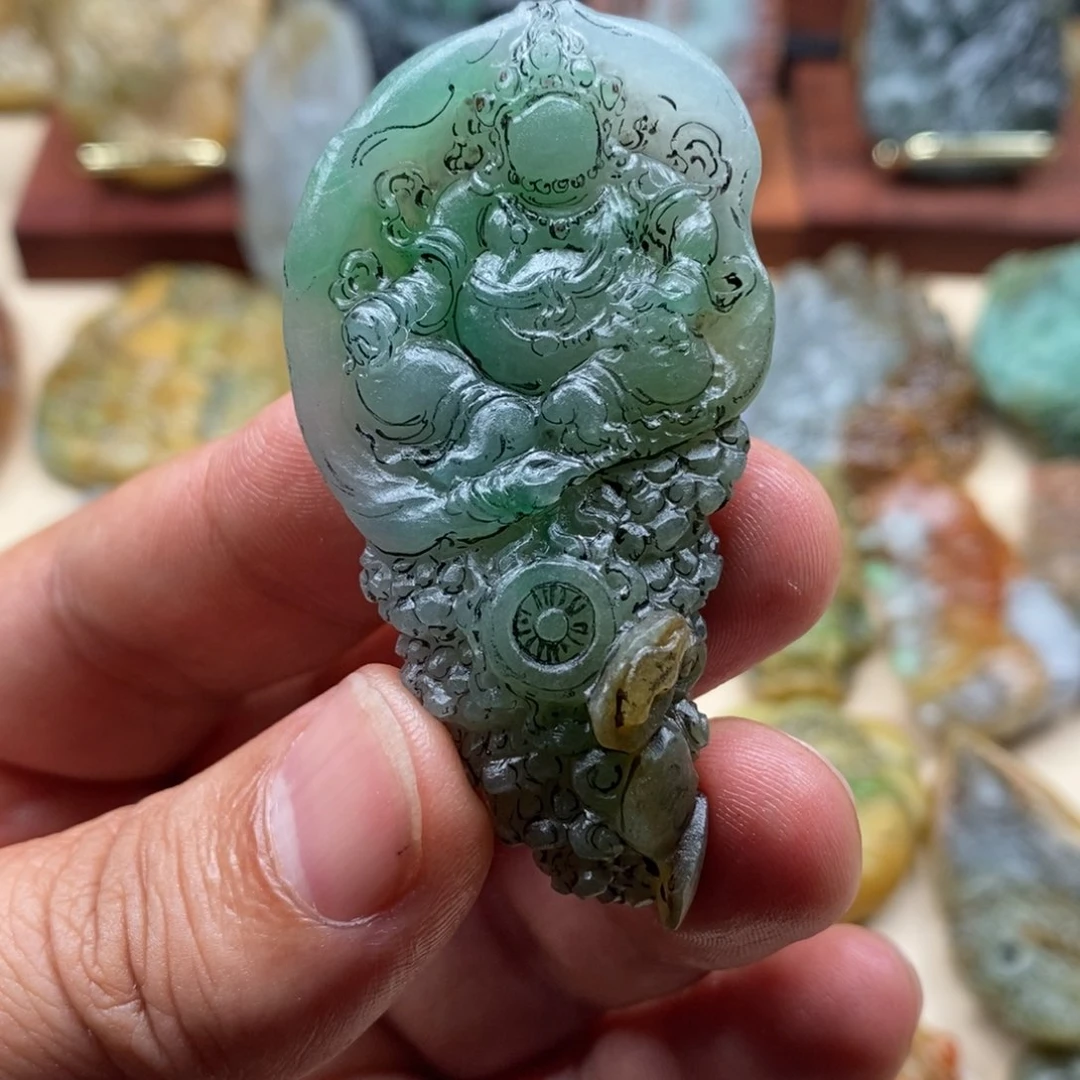 定制翡翠未镶嵌大**-财神