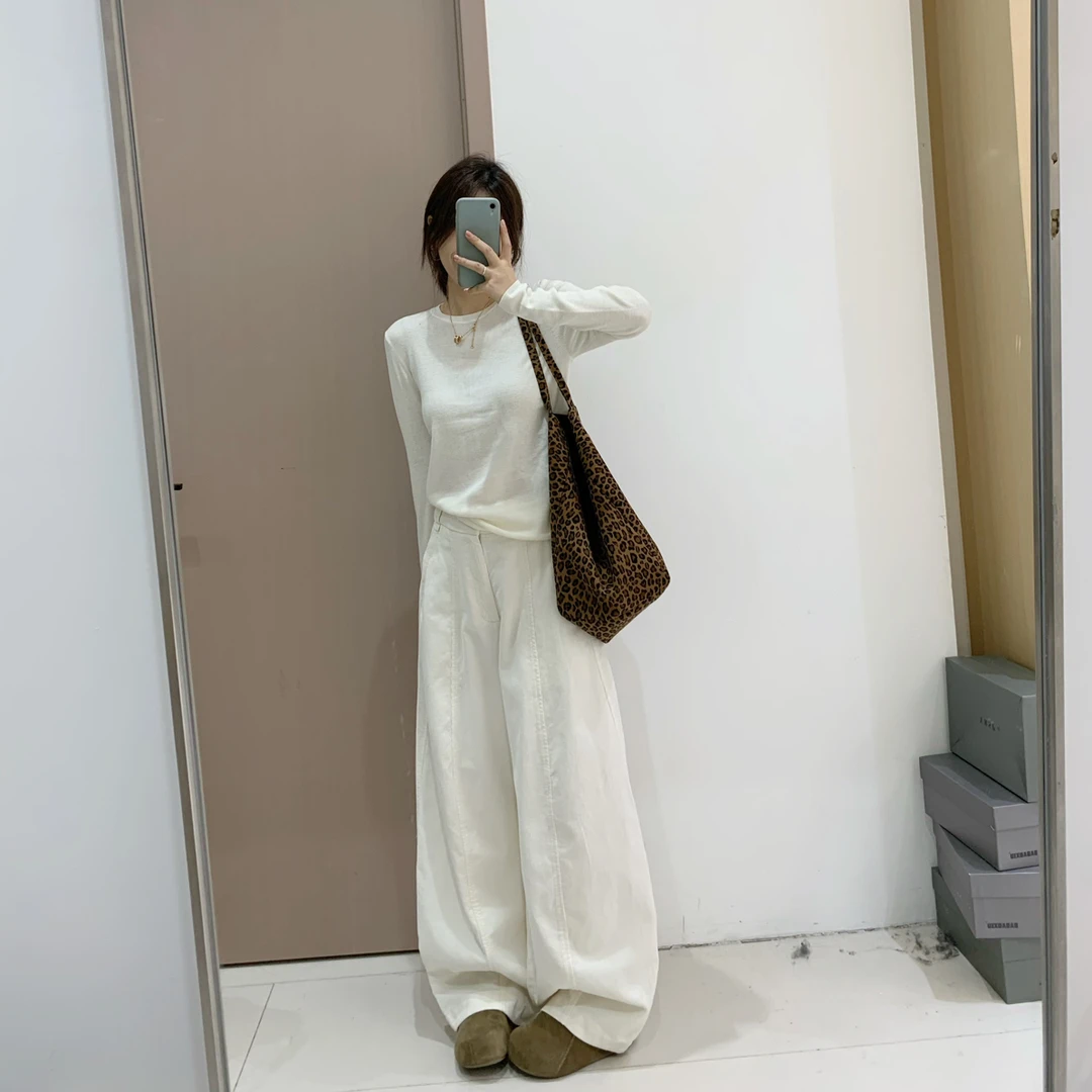 椿·予静【长弯刀】灯芯绒韩系弯刀裤