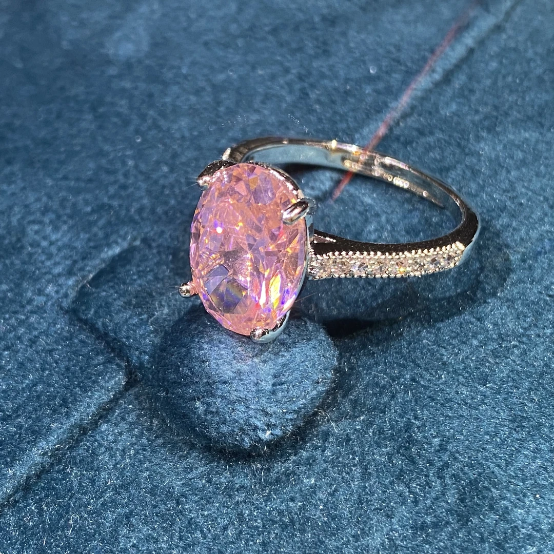 【南非库里南】NFKLN 高端奢华定制 粉色鸽子蛋戒指 563