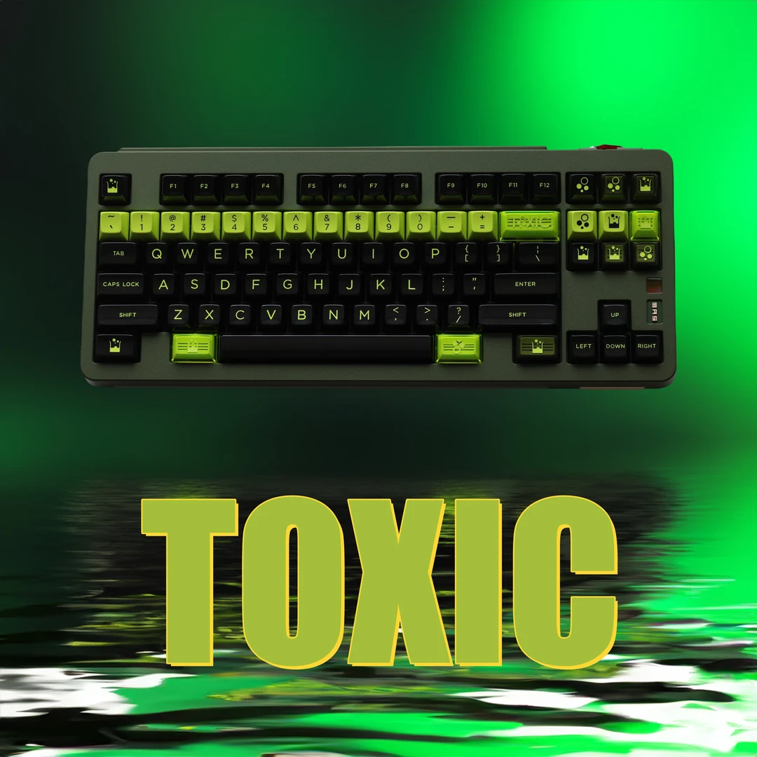 JTK HSA 毒药 TOXIC 光面键帽 SA球帽键帽 适配 机械磁轴键盘键帽