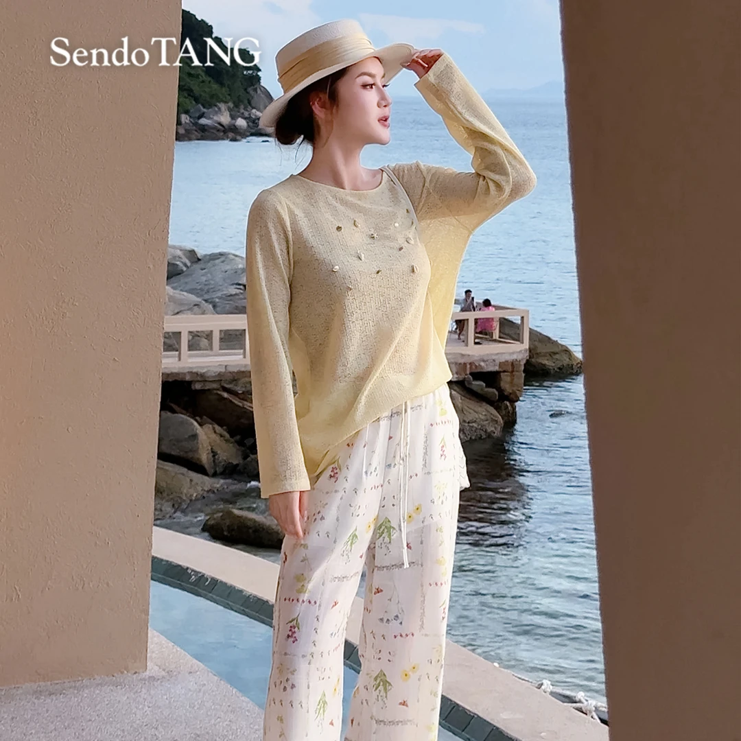 现货微透罩衫【豆蔻年华上衣】胖多女装新款休闲时尚宽松百搭上衣