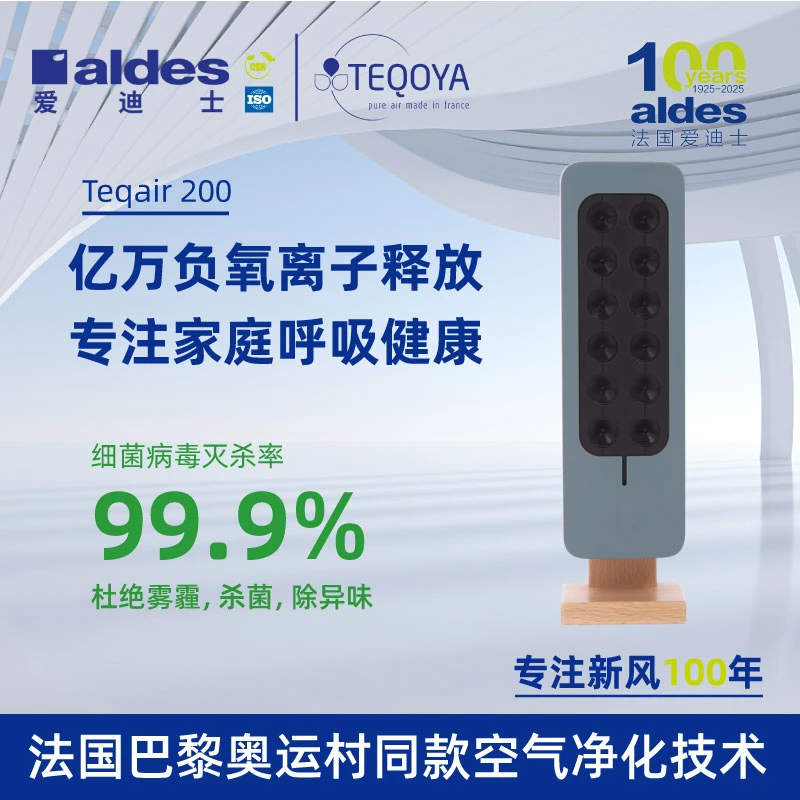 法国进口TEQOYA得康氧无耗材负离子发生器氧吧负氧离子空气净化器