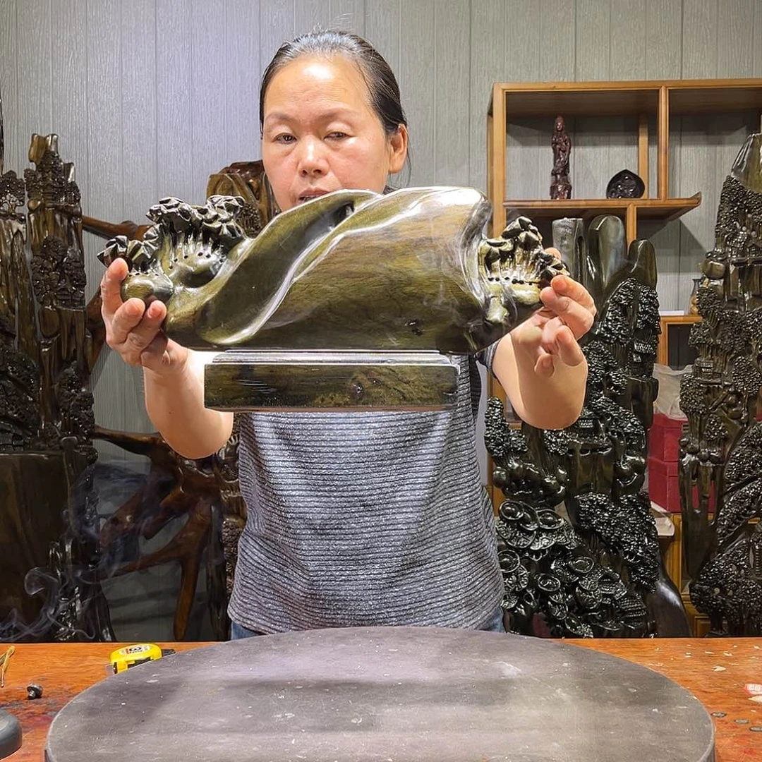 金丝楠@**子阴沉木山水