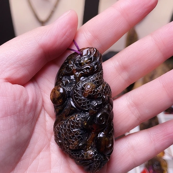 琥珀未镶嵌裸石抚顺琥珀-7