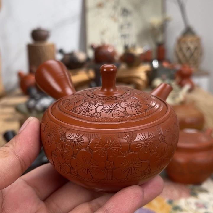 常滑玉龍昭刻茶壶