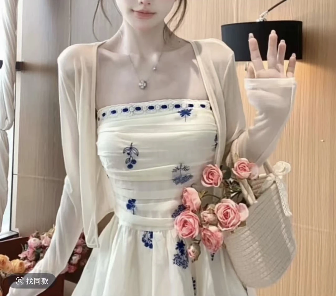 Z网纱防晒开衫外套薄款女夏季披肩