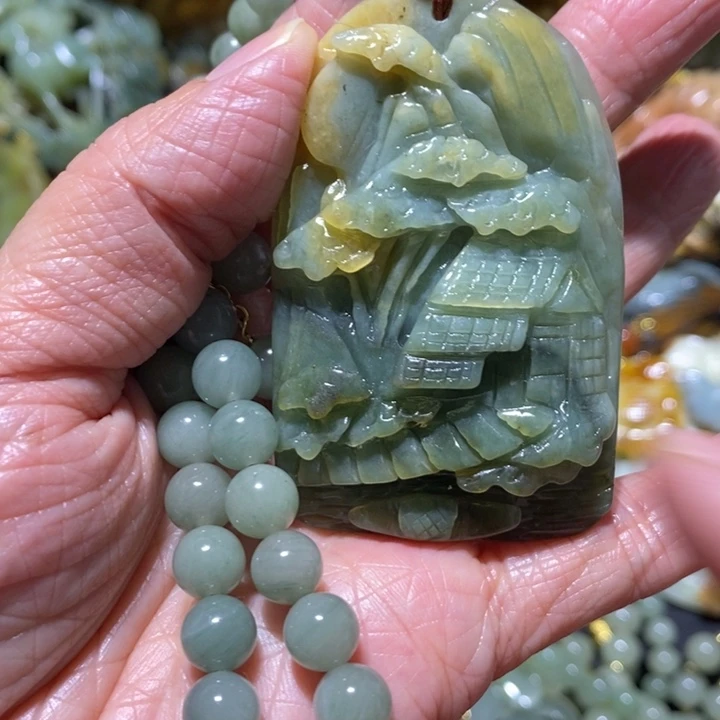 岫玉岫玉吊坠未镶嵌