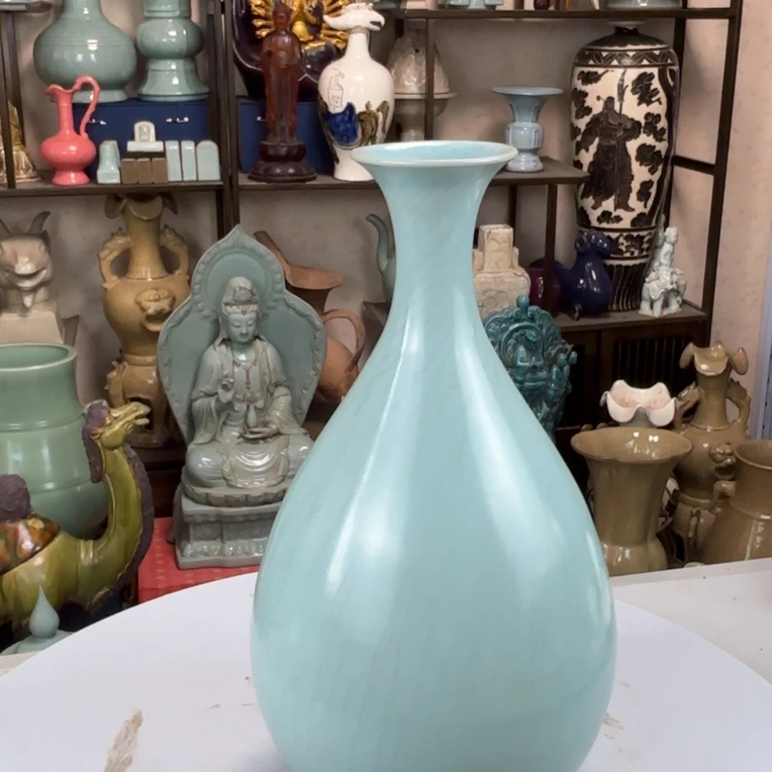 汝瓷天青釉玉壶春