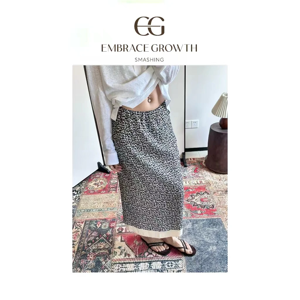 EMBRACE GROWTH/25ss春夏 碎花半裙简约小众设计师款 25AQ048