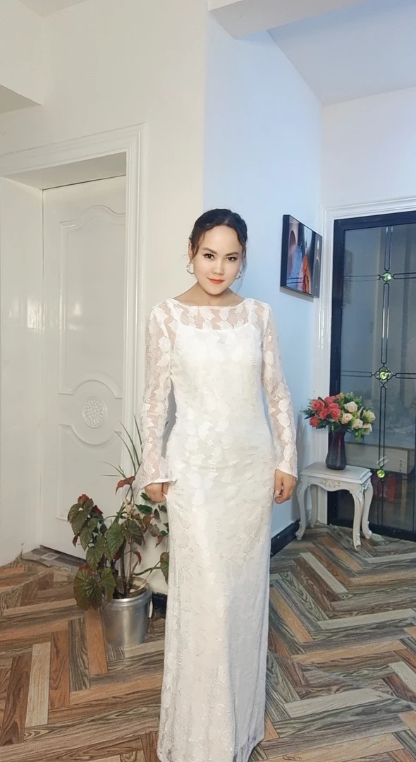 2025春新款十三行品质轻奢名媛包臀蕾丝裙子高级感植绒提花连衣裙