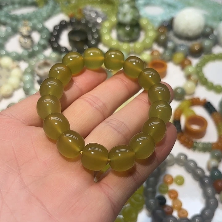 蛇纹石玉未镶嵌岫玉手串13