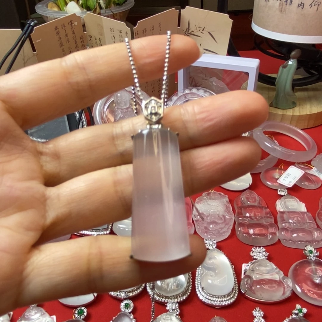 吊坠(赠链)银S925镶嵌石英质玉
