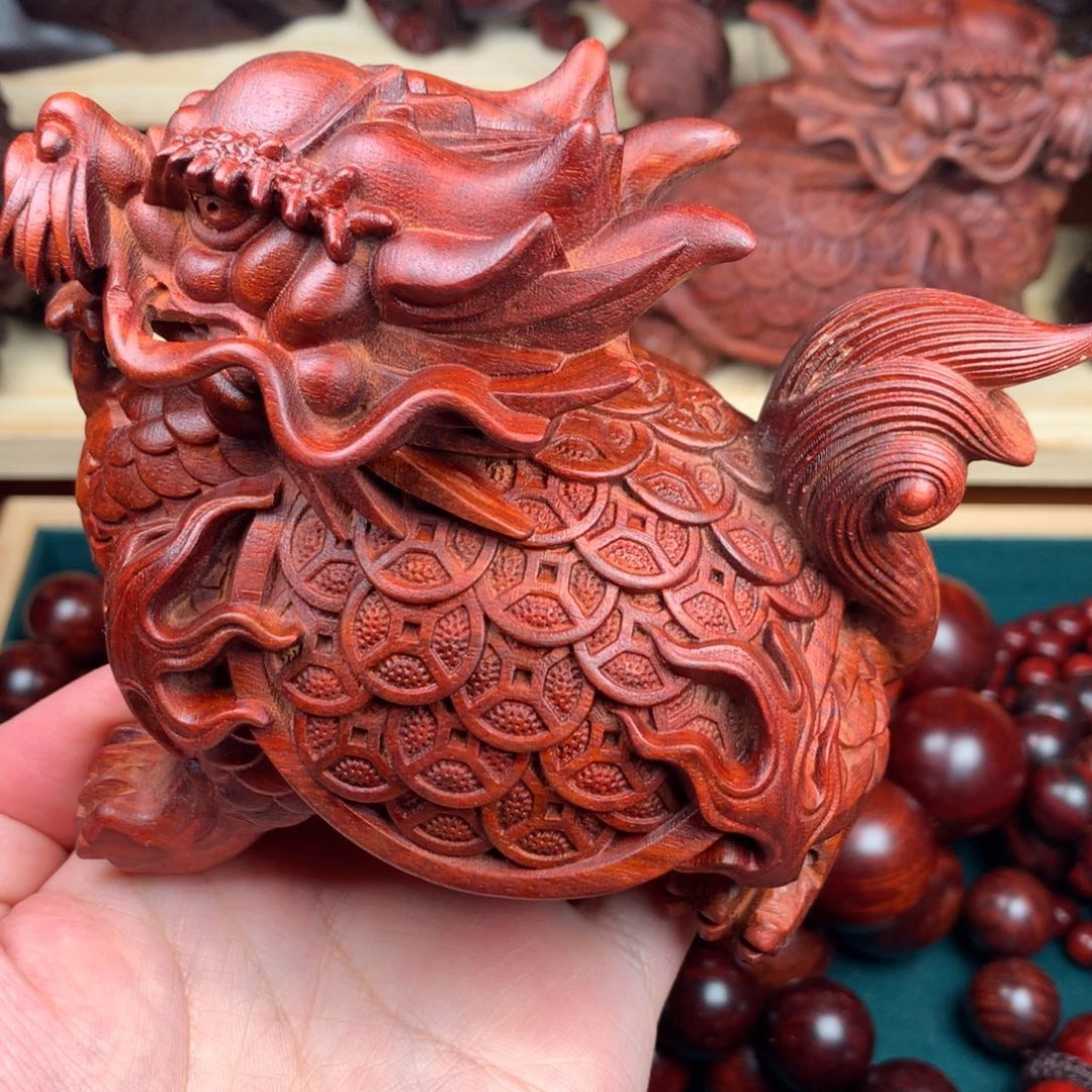 木欣**荣高品质血檀金钱龙龟