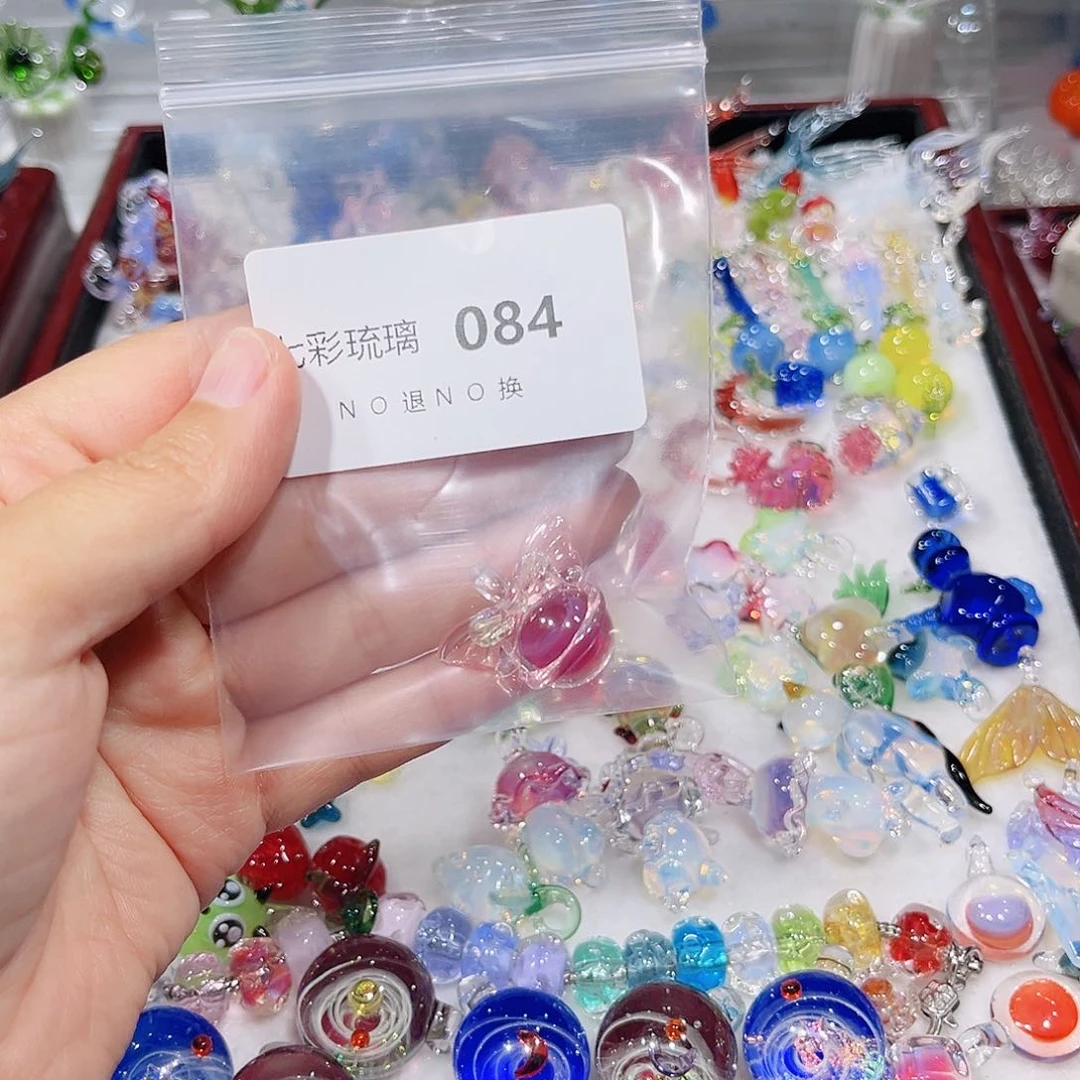 玻璃颈饰84蝴蝶铃铛