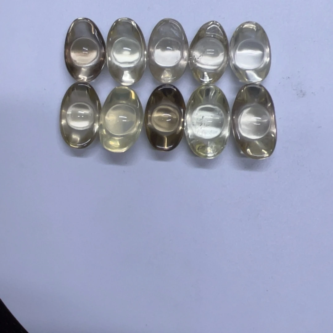 水晶珠宝半成品未镶嵌聚**工xx天然黄水晶小元宝
