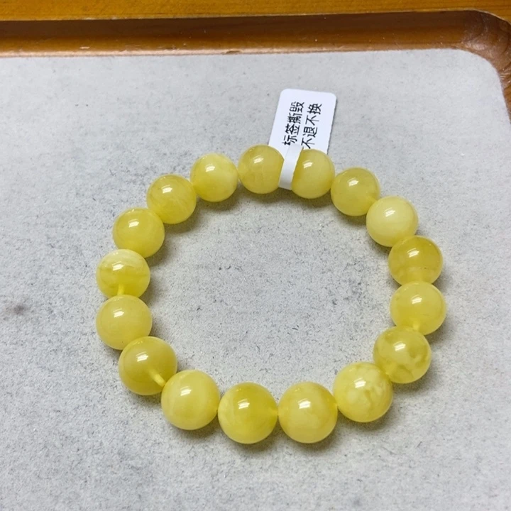 蜜蜡未镶嵌裸石手串