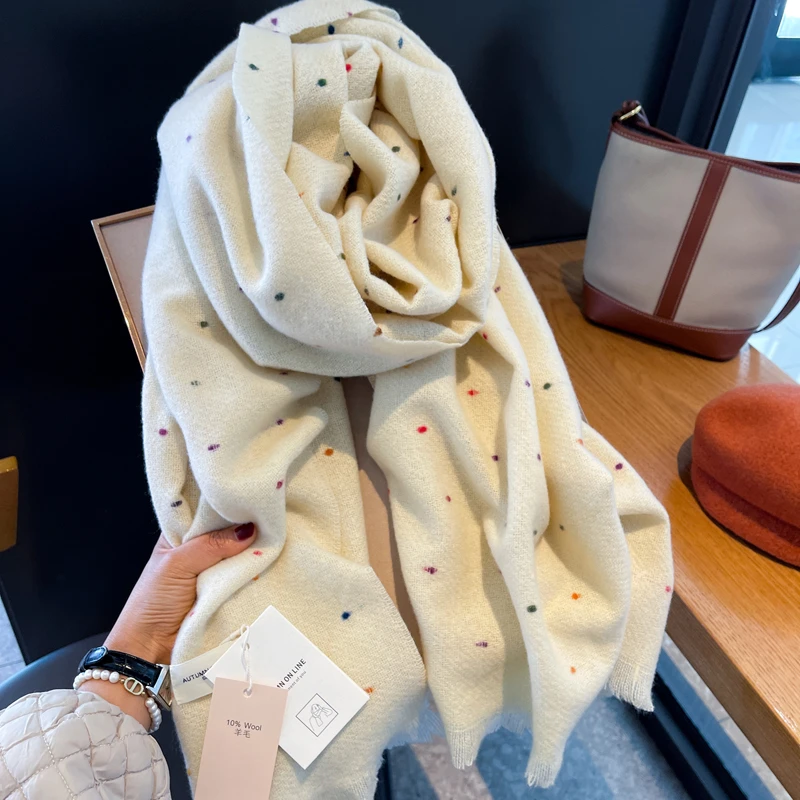 Miss Silas韩版围巾女冬季亲肤羊毛披肩围脖百搭洋气学生保暖围脖