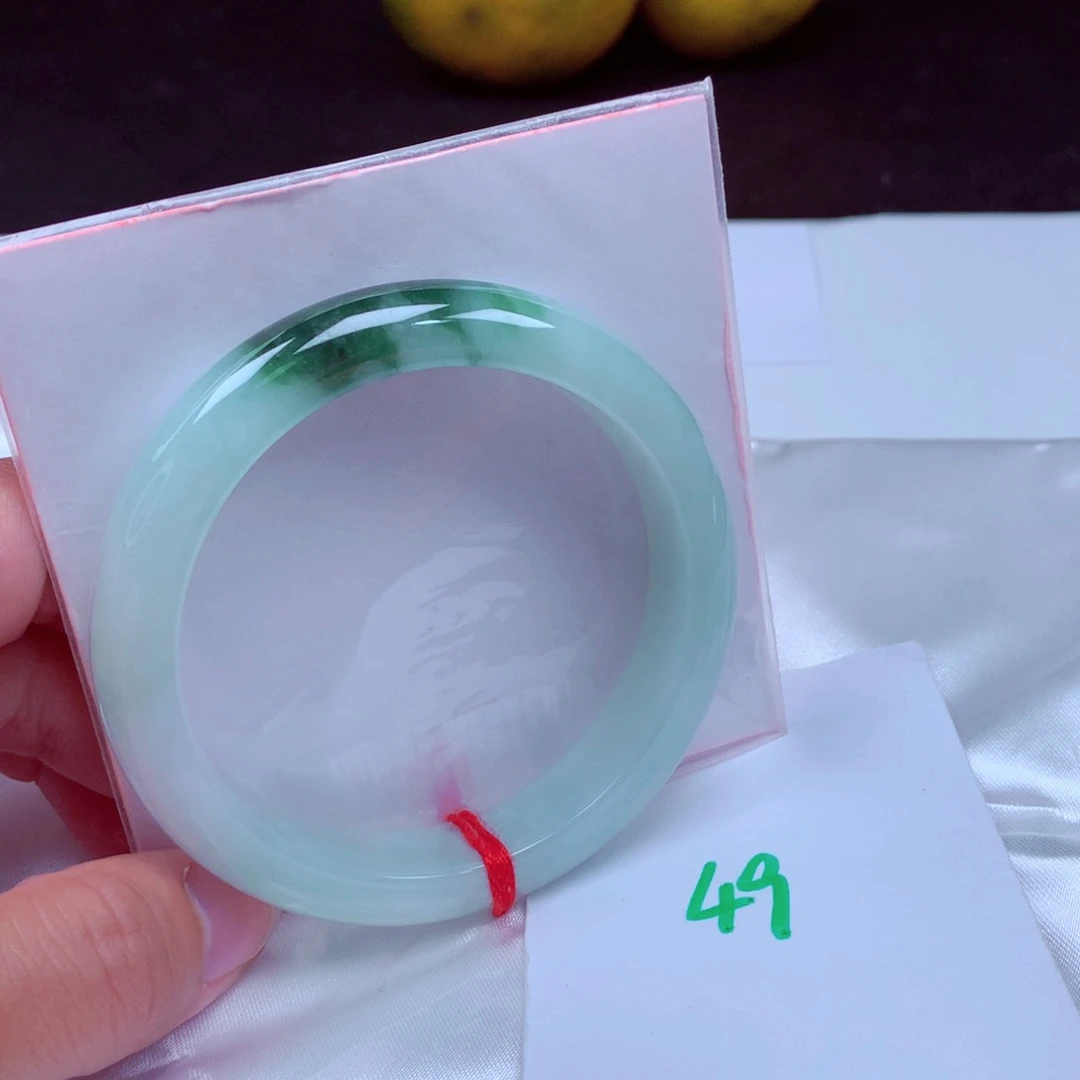 未镶嵌手镯翡翠缅甸天然A货翡翠手镯57.1