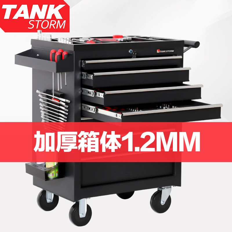 五金工具箱手推五抽屉工具车汽修修理厂小推车重型移动柜耐用