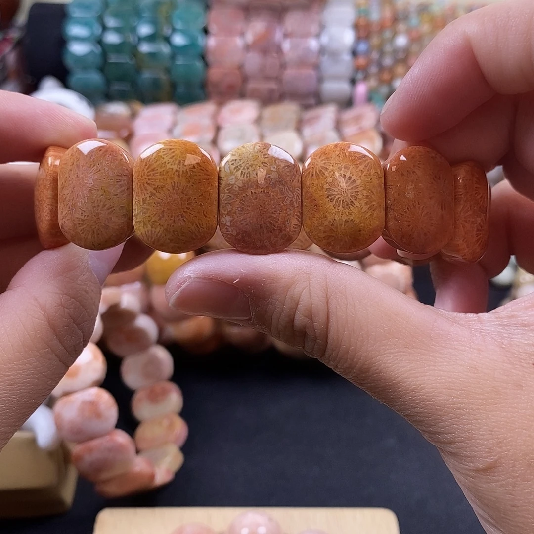 硅化珊瑚（珊瑚玉）未镶嵌手牌  上新 22号