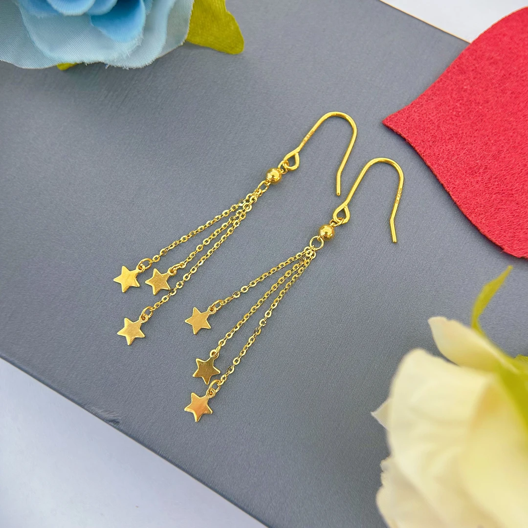 【足金5G小星星耳钉】弯针B款爆闪女生【不支持7天无理由退换货】
