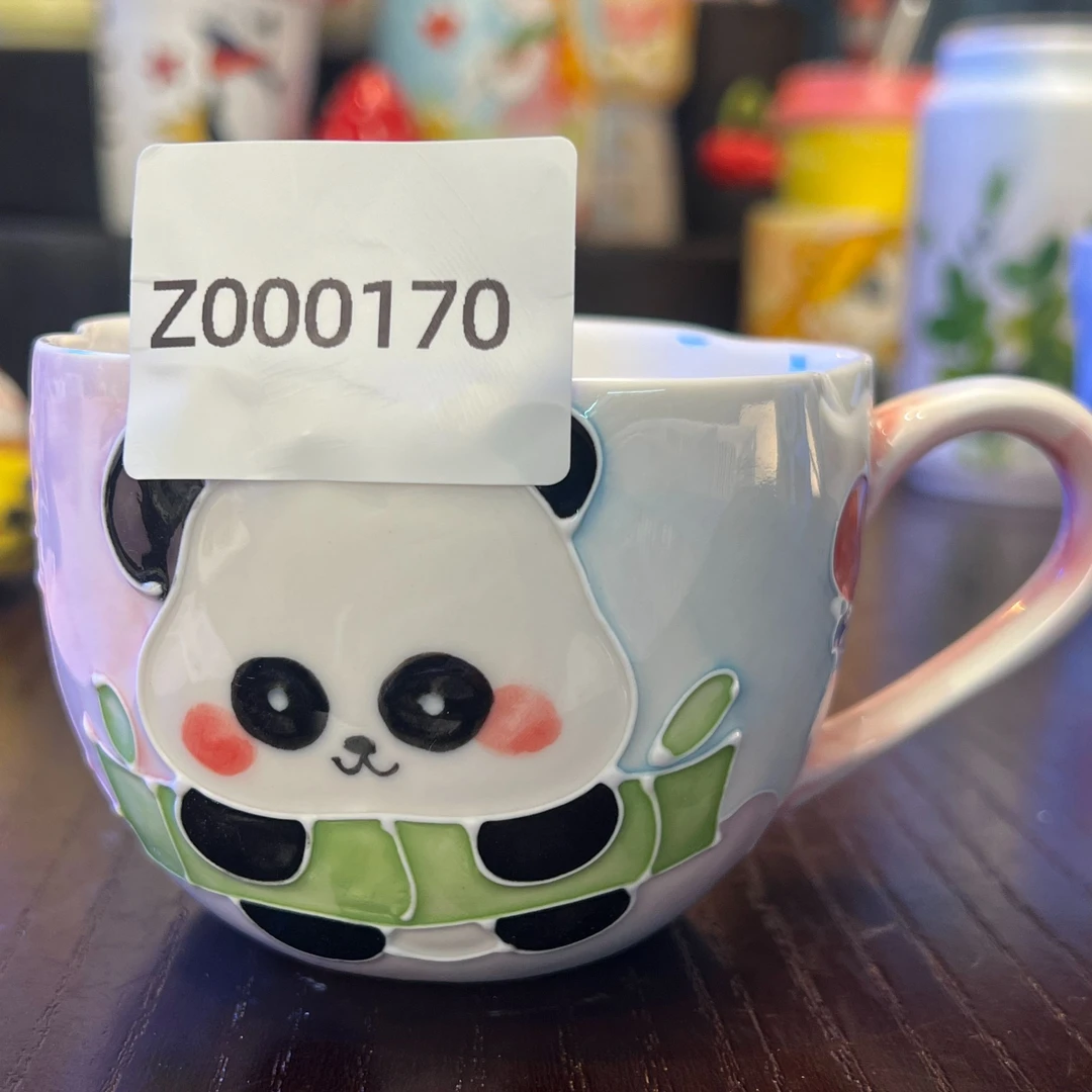熊猫浮雕可爱咖啡杯